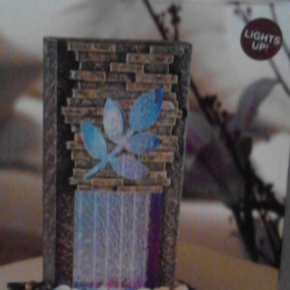 Illuminated LED Indoor Tabletop Waterfall Fountain - Picture 4 of 7